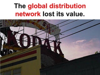 The global distribution
network lost its value.
 