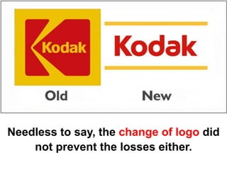 Needless to say, the change of logo did
    not prevent the losses either.
 