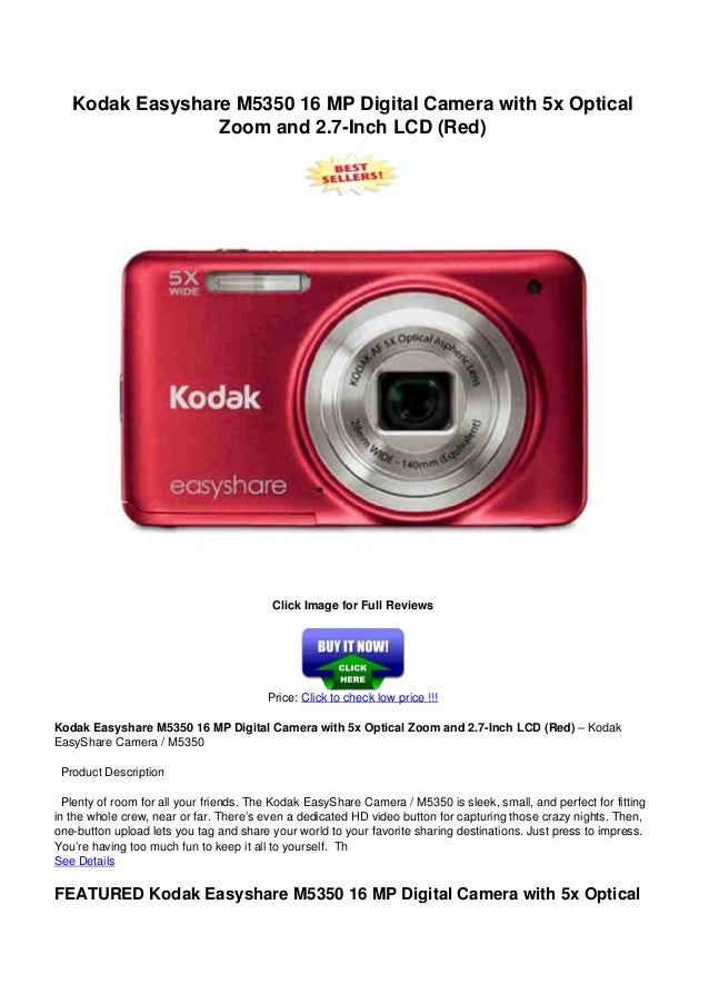 Kodak easyshare m5350_16_mp_digital_camera_with_5x_optical_zoom_and_2.7