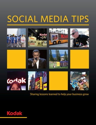 Sharing lessons learned to help your business grow
Social media tips
 