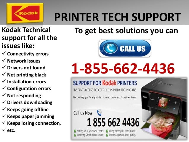 1 855 662 4436 kodak printer technical support printer not working