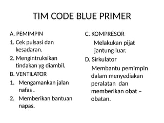 CODE BLUE RUMAH SAKIT AKREDITASI PAP LARS | PPTX