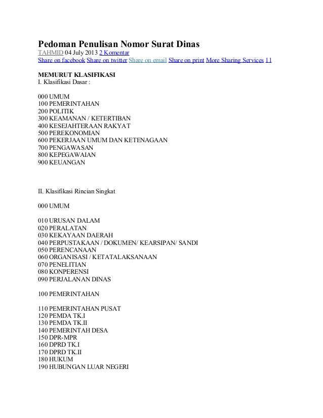 Kode Surat