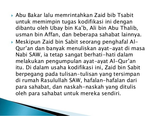 Kodifikasi al qur'an