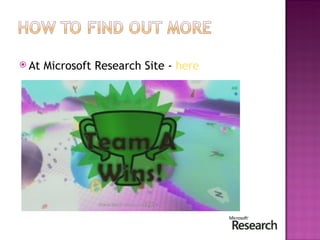 At Microsoft Research Site -  here 