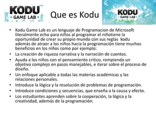 Kodu game lab | PPTX