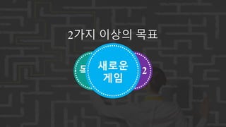 2가지 이상의 목표
목표 1 목표 2새로운
게임
 