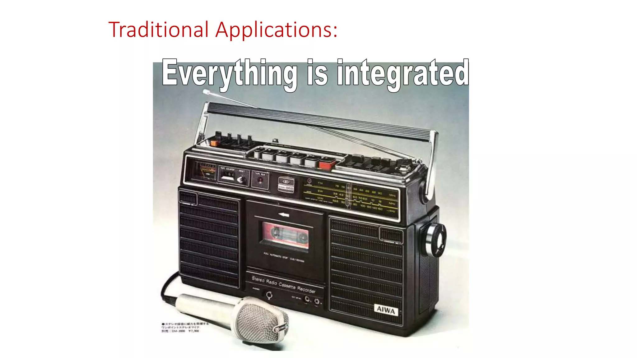 Traditional Applications:
 