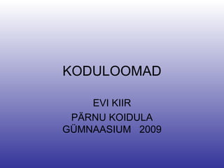 KODULOOMAD EVI KIIR PÄRNU KOIDULA GÜMNAASIUM  2009 