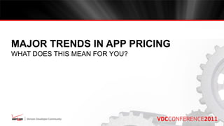 MAJOR TRENDS IN APP PRICING
WHAT DOES THIS MEAN FOR YOU?
 