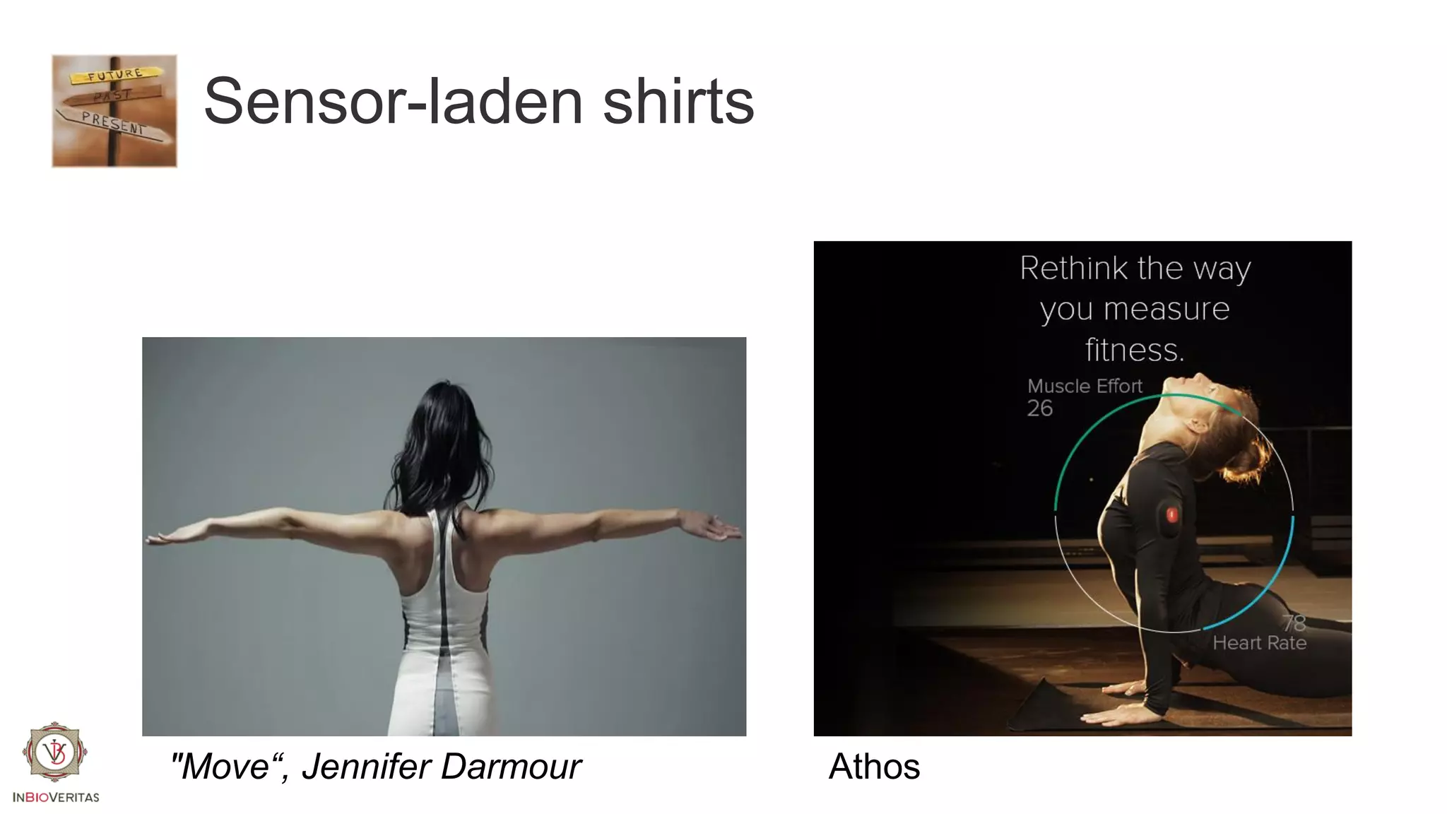 Sensor-laden shirts

"Move“, Jennifer Darmour

Athos

 