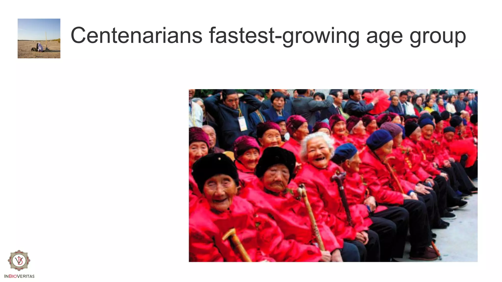 Centenarians fastest-growing age group

 