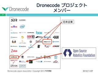Dronecode プロジェクト
メンバー
2015/11/07Dronecode Japan Association Copyright 2015 今村博宣
7
日本企業
 