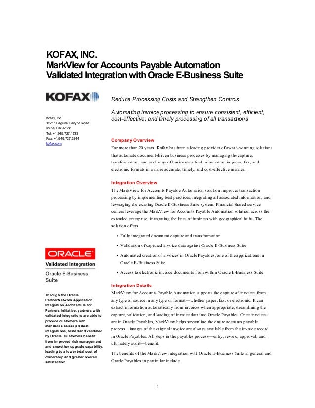 kofax invoice processing