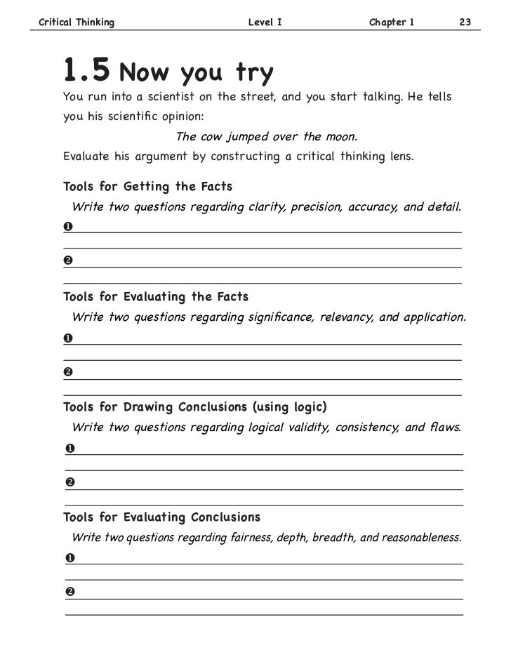 Critical thinking essay topic picture