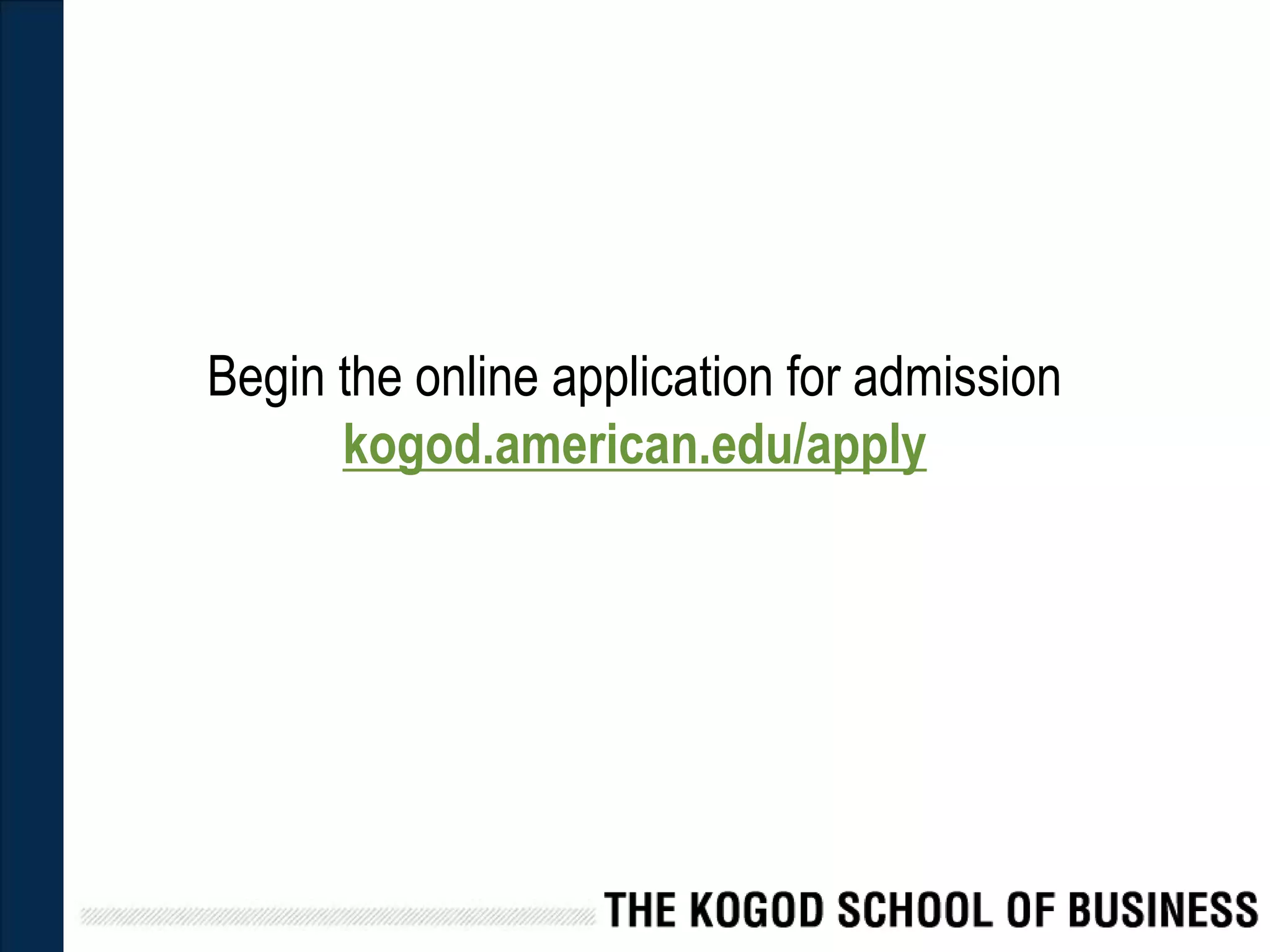 Kogod Graduate Certificates PPT kogod-graduate-certificates-ppt
