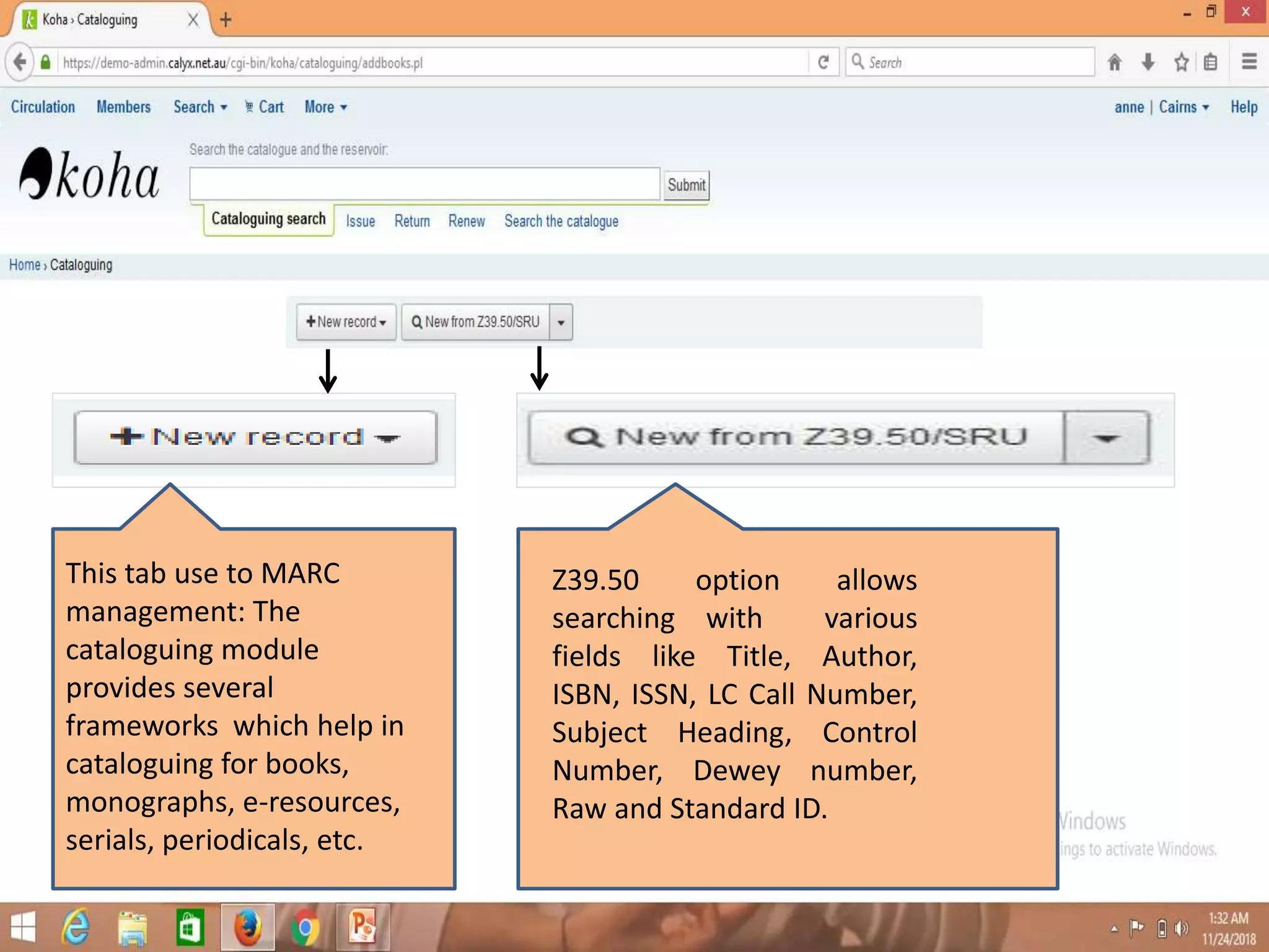 Koha Cataloguing Module PPTX
