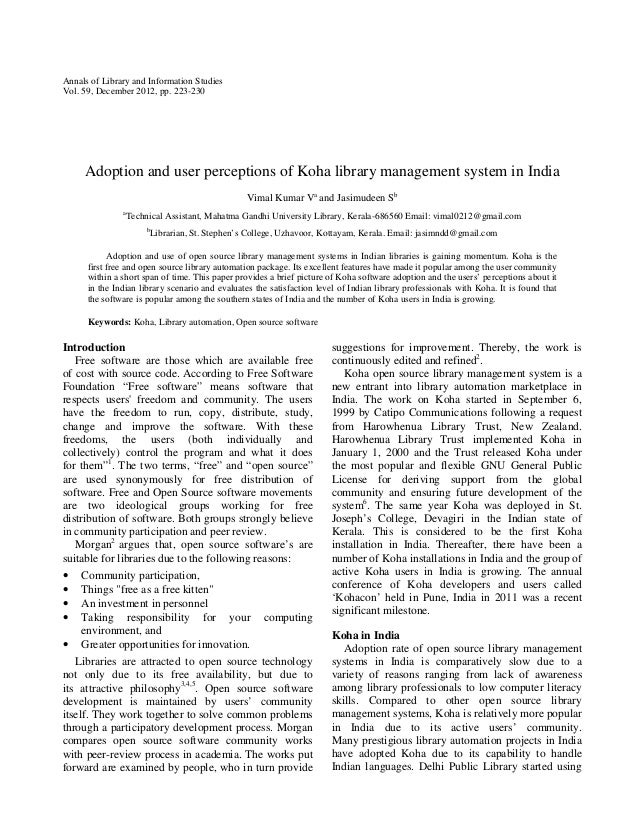 koha user manual essay on library in english