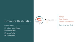 Welcome to the Kenya One Health Conference