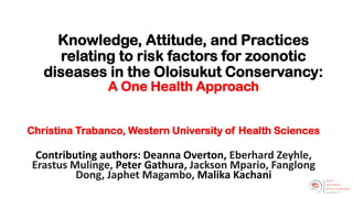 Welcome to the Kenya One Health Conference