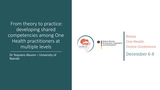 Welcome to the Kenya One Health Conference