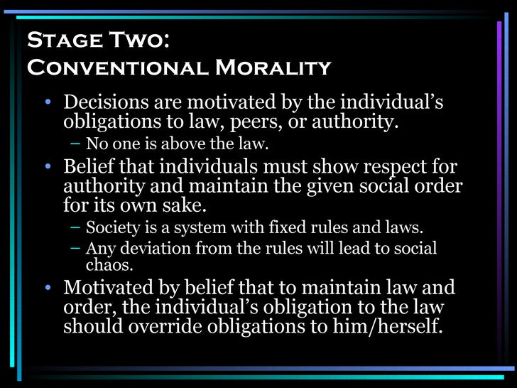 Kohlberg S Stages Of Morality