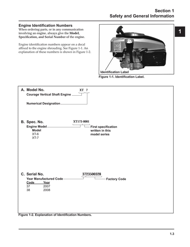 Kohler courage xt 7 vertical crankshaft engine service repair manual | PDF