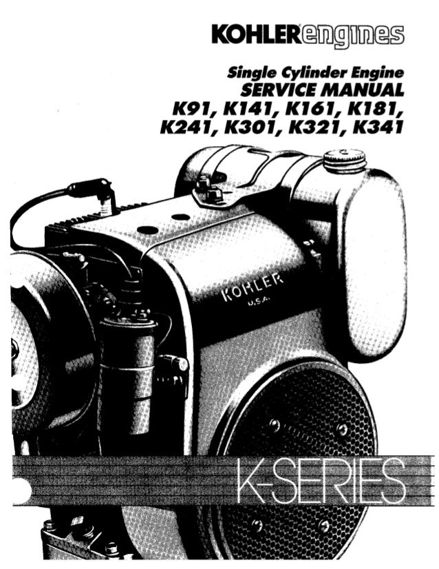 KOHLER SERVICE MANUAL PDF