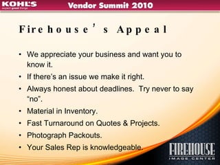 Kohls Vendor Summit 2010 Presentation