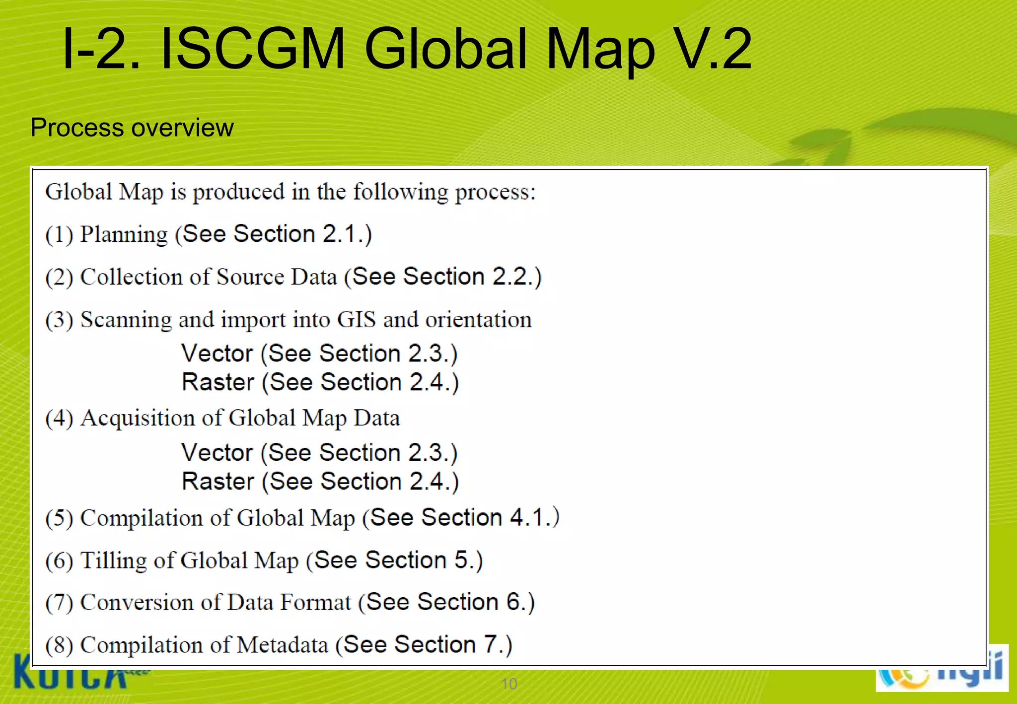 I-2. ISCGM Global Map V.2
Process overview

10

 
