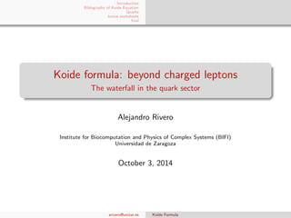 Introduction 
Biblography of Koide Equation 
Quarks 
bonus worksheets 
 