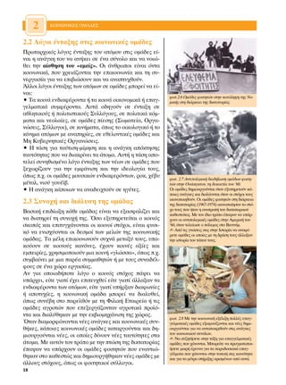 2     ∫√π¡ø¡π∫∂™ √ª∞¢∂™


2.2 §ﬁÁÔÈ ¤ÓÙ·ÍË˜ ÛÙÈ˜ ÎÔÈÓˆÓÈÎ¤˜ ÔÌ¿‰Â˜
¶ÚˆÙ·Ú¯ÈÎﬁ˜ ÏﬁÁÔ˜ ¤ÓÙ·ÍË˜ ÙÔ˘ ·ÙﬁÌÔ˘ ÛÙÈ˜ ÔÌ¿‰Â˜ Â›-
Ó·È Ë ·Ó¿ÁÎË ÙÔ˘ Ó· ·Ó‹ÎÂÈ ÛÂ ¤Ó· Û‡ÓÔÏÔ Î·È Ó· ÓÔÈÒ-
ıÂÈ ÙËÓ ·›ÛıËÛË ÙÔ˘ «ÂÌÂ›˜». √È ¿ÓıÚˆÔÈ Â›Ó·È ﬁÓÙ·
ÎÔÈÓˆÓÈÎ¿, Ô˘ ¯ÚÂÈ¿˙ÔÓÙ·È ÙËÓ ÂÈÎÔÈÓˆÓ›· Î·È ÙË Û˘-
ÓÂÚÁ·Û›· ÁÈ· Ó· ÂÈ‚ÈÒÛÔ˘Ó Î·È Ó· ·Ó·Ù˘¯ıÔ‡Ó.
ÕÏÏÔÈ ÏﬁÁÔÈ ¤ÓÙ·ÍË˜ ÙˆÓ ·ÙﬁÌˆÓ ÛÂ ÔÌ¿‰Â˜ ÌÔÚÂ› Ó· Â›-
Ó·È:
                                                            ÊˆÙ.2.6 √Ì¿‰Â˜ ÊÔÈÙËÙÒÓ ÛÙËÓ Î·Ù¿ÏË„Ë ÙË˜ ¡Ô-
ñ ∆· ÎÔÈÓ¿ ÂÓ‰È·Ê¤ÚÔÓÙ· ‹ Ù· ÎÔÈÓ¿ ÔÈÎÔÓÔÌÈÎ¿ ‹ Â·Á-       ÌÈÎ‹˜ ÛÙË ‰È¿ÚÎÂÈ· ÙË˜ ‰ÈÎÙ·ÙÔÚ›·˜.
ÁÂÏÌ·ÙÈÎ¿ Û˘ÌÊ¤ÚÔÓÙ·. ∞˘Ù¿ Ô‰ËÁÔ‡Ó ÛÂ ¤ÓÙ·ÍË ÛÂ
·ıÏËÙÈÎÔ‡˜ ‹ ÔÏÈÙÈÛÙÈÎÔ‡˜ ™˘ÏÏﬁÁÔ˘˜, ÛÂ ÔÏÈÙÈÎ¿ ÎﬁÌ-
Ì·Ù· Î·È ÓÂÔÏ·›Â˜, ÛÂ ÔÌ¿‰Â˜ ›ÂÛË˜ (™ˆÌ·ÙÂ›·, √ÚÁ·-
ÓÒÛÂÈ˜, ™‡ÏÏÔÁÔÈ), ÛÂ ÎÈÓ‹Ì·Ù·, ﬁˆ˜ ÙÔ ÔÈÎÔÏÔÁÈÎﬁ ‹ ÙÔ
Î›ÓËÌ· ·ÙﬁÌˆÓ ÌÂ ·Ó·ËÚ›Â˜, ÛÂ ÂıÂÏÔÓÙÈÎ¤˜ ÔÌ¿‰Â˜ Î·È
ªË ∫˘‚ÂÚÓËÙÈÎ¤˜ √ÚÁ·ÓÒÛÂÈ˜.
ñ ∏ Ù¿ÛË ÁÈ· Ù·‡ÙÈÛË-Ì›ÌËÛË Î·È Ë ·Ó¿ÁÎË ·ﬁÎÙËÛË˜
Ù·˘ÙﬁÙËÙ·˜ Ô˘ Ó· ‰È·ÎÚ›ÓÂÈ Ù· ¿ÙÔÌ·. ∞˘Ù‹ Ë Ù¿ÛË ·Ô-
ÙÂÏÂ› Û˘ÓËıÈÛÌ¤ÓÔ ÏﬁÁÔ ¤ÓÙ·ÍË˜ ÙˆÓ Ó¤ˆÓ ÛÂ ÔÌ¿‰Â˜ Ô˘
ÍÂ¯ˆÚ›˙Ô˘Ó ÁÈ· ÙËÓ ÂÌÊ¿ÓÈÛË Î·È ÙËÓ È‰ÂÔÏÔÁ›· ÙÔ˘˜,
ﬁˆ˜ .¯. ÔÈ ÔÌ¿‰Â˜ ÌÔ˘ÛÈÎÒÓ ÂÓ‰È·ÊÂÚﬁÓÙˆÓ, ÚÔÎ, ¯¤‚˘       ÊˆÙ. 2.7 ∞ÓÙÈÔÏÂÌÈÎ‹ ‰È·‰‹ÏˆÛË ÔÌ¿‰ˆÓ ÊÔÈÙË-
Ì¤Ù·Ï, ÓÈÔ‡ ÁÔ˘¤˚‚.                                         ÙÒÓ ÛÙËÓ √˘¿ÛÈÁÎÙÔÓ, ÙË ‰ÂÎ·ÂÙ›· ÙÔ˘ ’60.
ñ ∏ ·Ó¿ÁÎË Î¿ÔÈˆÓ Ó· ·Ó·‰ÂÈ¯ÙÔ‡Ó ÛÂ ËÁ¤ÙÂ˜.                √È ÔÌ¿‰Â˜ ‰ËÌÈÔ˘ÚÁÔ‡ÓÙ·È ﬁÙ·Ó ÂÍ˘ËÚÂÙÔ‡Ó Î¿-
                                                            ÔÈÂ˜ ·Ó¿ÁÎÂ˜ Î·È ‰È·Ï‡ÔÓÙ·È ﬁÙ·Ó ÔÈ ÛÙﬁ¯ÔÈ ÙÔ˘˜
                                                            ÈÎ·ÓÔÔÈËıÔ‡Ó. √È ÔÌ¿‰Â˜ ÊÔÈÙËÙÒÓ ÛÙË ‰È¿ÚÎÂÈ·
2.3 ™˘ÓÔ¯‹ Î·È ‰È¿Ï˘ÛË ÙË˜ ÔÌ¿‰·˜                           ÙË˜ ‰ÈÎÙ·ÙÔÚ›·˜ (1967-1974) ÈÎ·ÓÔÔ›ËÛ·Ó ÙÔ ÛÙﬁ-
µ·ÛÈÎ‹ ÂÈ‰›ˆÍË Î¿ıÂ ÔÌ¿‰·˜ Â›Ó·È Ó· ÂÍ·ÛÊ·Ï›˙ÂÈ Î·È        ¯Ô ÙÔ˘˜ Ô˘ ‹Ù·Ó Ë ·Ó·ÙÚÔ‹ ÙÔ˘ ‰ÈÎÙ·ÙÔÚÈÎÔ‡
                                                            Î·ıÂÛÙÒÙÔ˜. ªÂ ÙÔÓ ›‰ÈÔ ÙÚﬁÔ ¤·„·Ó Ó· ˘¿Ú-
Ó· ‰È·ÙËÚÂ› ÙË Û˘ÓÔ¯‹ ÙË˜. ŸÛÔ ÂÍ˘ËÚÂÙÂ›Ù·È Ô ÎÔÈÓﬁ˜       ¯Ô˘Ó ÔÈ ·ÓÙÈÔÏÂÌÈÎ¤˜ ÔÌ¿‰Â˜ ÛÙËÓ ∞ÌÂÚÈÎ‹ ÙÔ˘
ÛÎÔﬁ˜ Î·È ÂÈÙ˘Á¯¿ÓÔÓÙ·È ÔÈ ÎÔÈÓÔ› ÛÙﬁ¯ÔÈ, Â›Ó·È Ê˘ÛÈ-     ’60, ﬁÙ·Ó ÙÂÏÂ›ˆÛÂ Ô ﬁÏÂÌÔ˜ ÛÙÔ µÈÂÙÓ¿Ì.
                                                            ✍ ∞ﬁ ÙÈ˜ ÁÓÒÛÂÈ˜ Û·˜ ÛÙËÓ πÛÙÔÚ›· Ó· ·Ó·Ê¤-
Îﬁ Ó· ÂÓÈÛ¯‡ÔÓÙ·È ÔÈ ‰ÂÛÌÔ› ÙˆÓ ÌÂÏÒÓ ÙË˜ ÎÔÈÓˆÓÈÎ‹˜        ÚÂÙÂ ÔÌ¿‰Â˜ ÔÈ ÔÔ›Â˜ ÌÂ ÙË ‰Ú¿ÛË ÙÔ˘˜ ¿ÏÏ·Í·Ó
ÔÌ¿‰·˜. ∆· Ì¤ÏË ÂÈÎÔÈÓˆÓÔ‡Ó Û˘¯Ó¿ ÌÂÙ·Í‡ ÙÔ˘˜, ˘·-        ÙËÓ ÈÛÙÔÚ›· ÙÔ˘ ÙﬁÔ˘ ÙÔ˘˜.
ÎÔ‡Ô˘Ó ÛÂ ÎÔÈÓÔ‡˜ Î·ÓﬁÓÂ˜, ¤¯Ô˘Ó ÎÔÈÓ¤˜ ·Í›Â˜ Î·È
ÂÌÂÈÚ›Â˜, ¯ÚËÛÈÌÔÔÈÔ‡Ó ÌÈ· ÎÔÈÓ‹ «ÁÏÒÛÛ·», ﬁˆ˜ .¯.
Û˘Ì‚·›ÓÂÈ ÌÂ ÌÈ· ·Ú¤· Û˘ÌÌ·ıËÙÒÓ ‹ ÌÂ ÙÔ˘˜ Û˘Ó·‰¤Ï-
ÊÔ˘˜ ÛÂ ¤Ó· ¯ÒÚÔ ÂÚÁ·Û›·˜.
∞Ó ÁÈ· ÔÔÈÔ‰‹ÔÙÂ ÏﬁÁÔ Ô ÎÔÈÓﬁ˜ ÛÙﬁ¯Ô˜ ¿„ÂÈ Ó·
˘¿Ú¯ÂÈ, Â›ÙÂ ÁÈ·Ù› ¤¯ÂÈ ÂÈÙÂ˘¯ıÂ› Â›ÙÂ ÁÈ·Ù› ¿ÏÏ·Í·Ó Ù·
ÂÓ‰È·Ê¤ÚÔÓÙ· ÙˆÓ ·ÙﬁÌˆÓ, Â›ÙÂ ÁÈ·Ù› ˘‹ÚÍ·Ó ‰È·ÊˆÓ›Â˜
‹ ·ÔÙ˘¯›Â˜, Ë ÎÔÈÓˆÓÈÎ‹ ÔÌ¿‰· ÌÔÚÂ› Ó· ‰È·Ï˘ıÂ›,
ﬁˆ˜ Û˘Ó¤‚Ë ÛÙÔ ·ÚÂÏıﬁÓ ÌÂ ÙË ºÈÏÈÎ‹ ∂Ù·ÈÚÂ›· ‹ ÙÈ˜
ÔÌ¿‰Â˜ ·ÁÚÔÙÒÓ Ô˘ ÂÂÍÂÚÁ¿˙ÔÓÙ·Ó ·ÁÚÔÙÈÎ¿ ÚÔ˚ﬁ-
ÓÙ· Î·È ‰È·Ï‡ıËÎ·Ó ÌÂ ÙËÓ ÂÎ‚ÈÔÌË¯¿ÓÈÛË ÙË˜ ¯ÒÚ·˜.
                                                            ÊˆÙ. 2.8 ªÂ ÙËÓ ÎÔÈÓˆÓÈÎ‹ ÂÍ¤ÏÈÍË ÔÏÏ¤˜ Â·Á-
ŸÙ·Ó ‰È·ÌÔÚÊÒÓÔÓÙ·È Ó¤Â˜ ·Ó¿ÁÎÂ˜ Î·È ÎÔÈÓˆÓÈÎ¤˜ Û˘Ó-        ÁÂÏÌ·ÙÈÎ¤˜ ÔÌ¿‰Â˜ ÂÍ·Ê·Ó›˙ÔÓÙ·È Î·È Ó¤Â˜ ‰ËÌÈ-
ı‹ÎÂ˜, Î¿ÔÈÂ˜ ÎÔÈÓˆÓÈÎ¤˜ ÔÌ¿‰Â˜ Î·Ù·ÚÁÔ‡ÓÙ·È Î·È ‰Ë-       Ô˘ÚÁÔ‡ÓÙ·È ÁÈ· Ó· ·ÓÙ·ÔÎÚÈıÔ‡Ó ÛÙÈ˜ ·Ó¿ÁÎÂ˜
                                                            ÙÔ˘ ÎÔÈÓˆÓÈÎÔ‡ Û˘ÓﬁÏÔ˘.
ÌÈÔ˘ÚÁÔ‡ÓÙ·È Ó¤Â˜, ÔÈ ÔÔ›Â˜ ‰›ÓÔ˘Ó Ó¤Â˜ Ù·˘ÙﬁÙËÙÂ˜ ÛÙ·     ✍ ¡· Û˘˙ËÙ‹ÛÂÙÂ ÛÙËÓ Ù¿ÍË ÁÈ· Â·ÁÁÂÏÌ·ÙÈÎ¤˜
¿ÙÔÌ·. ªÂ ·˘ÙﬁÓ ÙÔÓ ÙÚﬁÔ ÌÂ ÙËÓ ÙÒÛË ÙË˜ ‰ÈÎÙ·ÙÔÚ›·˜      ÔÌ¿‰Â˜ Ô˘ ¯¿ÓÔÓÙ·È. ªÔÚÂ›ÙÂ Ó· Ú·ÁÌ·ÙÔÔÈ-
¤·„·Ó Ó· ˘¿Ú¯Ô˘Ó ÔÈ ÔÌ¿‰Â˜ ÊÔÈÙËÙÒÓ Ô˘ ÂÓ·ÓÙÈÒ-          ‹ÛÂÙÂ ÌÈÎÚ‹ ¤ÚÂ˘Ó· ÁÈ· Ù· ·Ú·‰ÔÛÈ·Î¿ Â·Á-
                                                            Á¤ÏÌ·Ù· Ô˘ ¯¿ÓÔÓÙ·È ÛÙËÓ ÙÔÈÎ‹ Û·˜ ÎÔÈÓﬁÙËÙ·
ıËÎ·Ó ÛÙÔ Î·ıÂÛÙÒ˜ Î·È ‰ËÌÈÔ˘ÚÁ‹ıËÎ·Ó Ó¤Â˜ ÔÌ¿‰Â˜ ÌÂ        Î·È ÁÈ· Ù· Ì¤ÙÚ· ÛÙ‹ÚÈÍË˜ ÔÚÈÛÌ¤ÓˆÓ ·ﬁ ·˘Ù¿.
¿ÏÏÔ˘˜ ÛÙﬁ¯Ô˘˜, ﬁˆ˜ ÔÈ ÊÔÈÙËÙÈÎÔ› Û‡ÏÏÔÁÔÈ.
18
 