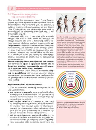 5   ∫√π¡ø¡π∫√¶√π∏™∏ ∫∞π ∫√π¡ø¡π∫√™ ∂§∂°Ã√™


5.1 ŒÓÓÔÈ· Î·È ÂÚÈÂ¯ﬁÌÂÓÔ
    ÙË˜ ÎÔÈÓˆÓÈÎÔÔ›ËÛË˜
∂›Ó·È Ê˘ÛÈÎﬁ, ﬁÙ·Ó ÁÂÓÓÈﬁÌ·ÛÙÂ Ó· ÌËÓ ¤¯Ô˘ÌÂ ‰È·ÌÔÚ-
ÊˆÌ¤ÓË ÚÔÛˆÈÎﬁÙËÙ· Î·È Ó· ÌËÓ Â›Ì·ÛÙÂ ÛÂ ı¤ÛË Ó·
Û˘ÌÌÂÙ¿Û¯Ô˘ÌÂ ÛÙËÓ ÎÔÈÓˆÓÈÎ‹ ˙ˆ‹. ∆Ô ‚¿‰ÈÛÌ·, Ë
ÔÌÈÏ›·, Ë Û˘ÌÂÚÈÊÔÚ¿, ÔÈ Û¯¤ÛÂÈ˜ Ì·˜ ÌÂ ÙÔ˘˜ ¿ÏÏÔ˘˜
Â›Ó·È ‰Ú·ÛÙËÚÈﬁÙËÙÂ˜ Ô˘ Ì·ı·›ÓÔ˘ÌÂ Ì¤Û· ·ﬁ ÙË
Û˘ÌÌÂÙÔ¯‹ Ì·˜ ÛÂ ÎÔÈÓˆÓÈÎ¤˜ ÔÌ¿‰Â˜ (‚Ï. ÎÂÊ. 2) Î·È
ıÂÛÌÔ‡˜ (‚Ï. ÎÂÊ. 4).
√ ÔÏÈÙÈÛÌﬁ˜ (‚Ï. ÎÂÊ. 1) Ô˘ ¤¯ÂÈ Î¿ıÂ ÎÔÈÓˆÓ›·         ÊˆÙ. 5. 1. ∏ ÂÍ¤ÏÈÍË ÙÔ˘ ·ÓıÚÒÔ˘, Û‡ÌÊˆÓ· ÌÂ
˘¿Ú¯ÂÈ ÚÈÓ ·ﬁ ÙÔ Î¿ıÂ ¿ÙÔÌÔ Î·È Û˘ÓÂ¯›˙ÂÈ Ó·          ÙÔÓ ¢·Ú‚›ÓÔ, Â›Ó·È ·ÔÙ¤ÏÂÛÌ· ‚ÈÔÏÔÁÈÎÒÓ ÌÂ-
˘¿Ú¯ÂÈ Î·È ÌÂÙ¿ ·ﬁ ·˘Ùﬁ. √ ÔÏÈÙÈÛÌﬁ˜, ·˘Ùﬁ ÙÔ Û‡-     Ù·‚ÔÏÒÓ Î·È ÎÔÈÓˆÓÈÎ‹˜ ˙ˆ‹˜ 5 ÂÎ·ÙÔÌÌ˘Ú›ˆÓ
                                                         ¯ÚﬁÓˆÓ. ªÂ ÙËÓ ÎÔÈÓˆÓÈÎÔÔ›ËÛË Ú·ÁÌ·ÙÔÔÈ-
ÓÔÏÔ ÁÓÒÛÂˆÓ, ·ÍÈÒÓ Î·È Î·ÓﬁÓˆÓ Û˘ÌÂÚÈÊÔÚ¿˜, ÌÂ-        Â›Ù·È Ô «ÂÍ·ÓıÚˆÈÛÌﬁ˜» ÙÔ˘ ·ÙﬁÌÔ˘. √ ∆·Ú-
Ù·‚È‚¿˙ÂÙ·È ÛÙÔ ¿ÙÔÌÔ Ì¤Û· ·ﬁ ÙË ‰È·‰ÈÎ·Û›· ÙË˜ ÎÔÈ-    ˙¿Ó ÌÔÚÂ› Ó· Â›Ó·È ¤Ó·˜ ˆÚ·›Ô˜ Ì‡ıÔ˜, ·ÏÏ¿
ÓˆÓÈÎÔÔ›ËÛË˜. ªÂ ·˘ÙﬁÓ ÙÔÓ ÙÚﬁÔ, ÙÔ ¿ÙÔÌÔ Ì·ı·›-       ·ÓÙ›ÛÙÔÈ¯Â˜ ÂÚÈÙÒÛÂÈ˜, Ô˘ ¤¯Ô˘Ó ˘¿ÚÍÂÈ
                                                         ÛÙËÓ Ú·ÁÌ·ÙÈÎﬁÙËÙ· (ﬁˆ˜ ÙÔ ·È‰› ÙË˜ ∞‚È-
ÓÂÈ ÔÈÂ˜ Û˘ÌÂÚÈÊÔÚ¤˜ ·ÏÏ¿ Î·È ÔÈ· Ì¤Û· Â›Ó·È ·Ô-     ÓÈﬁÓ Ô˘ ‚Ú¤ıËÎÂ ÛÙË °·ÏÏ›· ÙÔ 19Ô ·ÈÒÓ·,
‰ÂÎÙ¿ Î·È ÂÈı˘ÌËÙ¿ ·ﬁ ÙÔ ÂÚÈ‚¿ÏÏÔÓ ÙÔ˘ (‚Ï. ÎÂÊ.      ¤¯ÔÓÙ·˜ ¯·ıÂ› ÛÙÔ ‰¿ÛÔ˜ ·ﬁ ‚Ú¤ÊÔ˜) , ¤‰ÂÈÍ·Ó
3). ∏ ÁÓˆÛÙ‹ ÛÂ ﬁÏÔ˘˜ Ì·˜ «ÊˆÓ‹ ÙË˜ Û˘ÓÂ›‰ËÛË˜»          ﬁÙÈ ¿ÙÔÌ· Ô˘ ·Ó·ÁÎ¿ÛÙËÎ·Ó Ó· ÌÂÁ·ÏÒÛÔ˘Ó
                                                         ·ÔÌÔÓˆÌ¤Ó· ·ﬁ ÙËÓ ·ÓıÚÒÈÓË ÎÔÈÓˆÓ›· ‰ÂÓ
·ÔÙÂÏÂ› Ô˘ÛÈ·ÛÙÈÎ¿ ÙÔ ·ÔÙ¤ÏÂÛÌ· ÙË˜ ÂÙ˘¯ËÌ¤ÓË˜        ÌﬁÚÂÛ·Ó Ó· ·ÔÎÙ‹ÛÔ˘Ó ‚·ÛÈÎ¤˜ ·ÓıÚÒÈÓÂ˜
ÎÔÈÓˆÓÈÎÔÔ›ËÛË˜.                                        Û˘ÌÂÚÈÊÔÚ¤˜ ﬁˆ˜ Ë ﬁÚıÈ· ÛÙ¿ÛË, Ë ÔÌÈÏ›·, Ë
∫ÔÈÓˆÓÈÎÔÔ›ËÛË Â›Ó·È Ë ÂÛˆÙÂÚ›ÎÂ˘ÛË ÙˆÓ ÎÔÈÓˆÓÈ-        ÂÈÎÔÈÓˆÓ›· Î·È ¿ÏÏ· ÛÙÔÈ¯Â›· ÙÔ˘ ·ÓıÚÒÈ-
                                                         ÓÔ˘ ÔÏÈÙÈÛÌÔ‡.
ÎÒÓ Î·ÓﬁÓˆÓ Î·È ·ÍÈÒÓ, Ë ·ÊÔÌÔ›ˆÛË ‰ËÏ·‰‹ ·ﬁ ÙÔ         ✍ ¡· Û˘˙ËÙ‹ÛÂÙÂ ÛÙËÓ Ù¿ÍË ·ÓÙ›ÛÙÔÈ¯· ·Ú·-
¿ÙÔÌÔ, ÙˆÓ ÚÔÙ‡ˆÓ Û˘ÌÂÚÈÊÔÚ¿˜ Ô˘ Î¿ıÂ ÎÔÈÓˆ-         ‰Â›ÁÌ·Ù· ·ﬁ ÙËÓ ÎÔÈÓˆÓÈÎ‹ Ú·ÁÌ·ÙÈÎﬁÙËÙ·.
Ó›· ‹ ÎÔÈÓˆÓÈÎ‹ ÔÌ¿‰· ıÂˆÚÂ› ·Ô‰ÂÎÙ¿.
∏ ÎÔÈÓˆÓÈÎÔÔ›ËÛË ÏÔÈﬁÓ Â›Ó·È ÌÈ· ‰È·‰ÈÎ·Û›· Ì¿ıË-
ÛË˜ Î·È ÌÂÙ·‚›‚·ÛË˜ ·ﬁ ÁÂÓÈ¿ ÛÂ ÁÂÓÈ¿ ÙˆÓ ·ÍÈÒÓ,
ÙˆÓ ÚÔÙ‡ˆÓ, ÙˆÓ ÁÓÒÛÂˆÓ ¤ÙÛÈ ÒÛÙÂ Ó· ÂÍ·ÛÊ·Ï›˙Â-
Ù·È Ë Û˘Ó¤¯ÂÈ· ÙÔ˘ ÔÏÈÙÈÛÌÔ‡ Î¿ıÂ ÎÔÈÓˆÓ›·˜ ‹ ÎÔÈÓˆ-
ÓÈÎ‹˜ ÔÌ¿‰·˜.

Ã·Ú·ÎÙËÚÈÛÙÈÎ¿ ÙË˜ ÎÔÈÓˆÓÈÎÔÔ›ËÛË˜:
1. ∂›Ó·È ÌÈ· ‰È·‰ÈÎ·Û›· ‰˘Ó·ÌÈÎ‹, Ô˘ ÛËÌ·›ÓÂÈ ﬁÙÈ ·Ï-
Ï¿˙ÂÈ, ÌÂÙ·‚¿ÏÏÂÙ·È:
·. ·ﬁ ÎÔÈÓˆÓ›· ÛÂ ÎÔÈÓˆÓ›·, .¯. Ë ·Ú¯·›· ∞ı‹Ó· ‰È·-
   ·È‰·ÁˆÁÔ‡ÛÂ ·˘ÙﬁÓÔÌ· ¿ÙÔÌ·, ÂÓÒ Ë Û·ÚÙÈ·ÙÈÎ‹
   ÎÔÈÓˆÓ›· ÎÔÈÓˆÓÈÎÔÔÈÔ‡ÛÂ ÙÔ˘˜ Ó¤Ô˘˜ ÌÂ ÛÙﬁ¯Ô ÙËÓ
   ˘ÔÙ·Á‹ ÙÔ˘˜ ÛÙÔ ÎÚ¿ÙÔ˜.
‚. ·ﬁ ÂÔ¯‹ ÛÂ ÂÔ¯‹, ·Ó ÌÂÏÂÙ‹ÛÔ˘ÌÂ .¯. ÙËÓ ÂÔ¯‹     ÛÎ›ÙÛÔ.5.1. ∆Ô ¿ÙÔÌÔ ÎÔÈÓˆÓÈÎÔÔÈÂ›Ù·È ÛÂ ﬁÏË ÙË
   ÙË˜ ÙÔ˘ÚÎÔÎÚ·ÙÔ‡ÌÂÓË˜ ∂ÏÏ¿‰·˜, ı· ‰È·ÈÛÙÒÛÔ˘ÌÂ       ‰È¿ÚÎÂÈ· ÙË˜ ˙ˆ‹˜ ÙÔ˘ ÌÂ ‚¿ÛË ÙË Û˘ÌÌÂÙÔ¯‹ ÛÂ
   ﬁÙÈ Á›ÓÔÓÙ·Ó Á¿ÌÔÈ ÛÂ ÌÈÎÚ‹ ËÏÈÎ›· ÁÈ· ÏﬁÁÔ˘˜ ÔÈÎÔ-   ‰È·ÊÔÚÂÙÈÎ¤˜ ÎÔÈÓˆÓÈÎ¤˜ ÔÌ¿‰Â˜.
                                                         ✍ ¡· Û¯ÔÏÈ¿ÛÂÙÂ ÛÙËÓ Ù¿ÍË ÙÔ ÛÎ›ÙÛÔ.
   ÓÔÌÈÎÔ‡˜ (Û˘Ó¤ÓˆÛË ÂÚÈÔ˘ÛÈÒÓ), Ú¿ÁÌ· Ô˘ Û‹ÌÂ-
   Ú· ‰Â Á›ÓÂÙ·È, ÁÈ·Ù› Ë ÎÔÈÓˆÓÈÎ‹ Î·È ÔÈÎÔÓÔÌÈÎ‹ ÔÚ-
   Á¿ÓˆÛË ‰ÂÓ ··ÈÙÂ› Ù¤ÙÔÈÔ˘ Â›‰Ô˘˜ Î·ÓﬁÓÂ˜.
Á. ·ﬁ ÎÔÈÓˆÓÈÎ‹ ÔÌ¿‰· ÛÂ ÎÔÈÓˆÓÈÎ‹ ÔÌ¿‰·, .¯. ÔÈ
   ·ÏÏÔ‰·Ô› Ô˘ ˙Ô˘Ó Î·È ÂÚÁ¿˙ÔÓÙ·È ÛÙË ¯ÒÚ· Ì·˜
   ÎÔÈÓˆÓÈÎÔÔÈÔ‡ÓÙ·È ÌÂ ‚¿ÛË ÙÔ˘˜ Î·ÓﬁÓÂ˜ ÙË˜ ÂÏÏË-
   ÓÈÎ‹˜ ÎÔÈÓˆÓ›·˜, ·ÏÏ¿ ‰È·ÙËÚÔ‡Ó Ù·˘Ùﬁ¯ÚÔÓ· Î·È
38
 