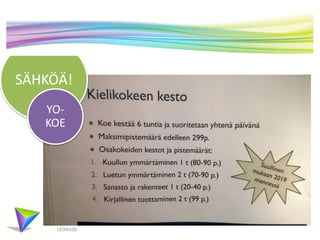 SÄHKÖÄ! 
YO-KOE 
LEON100 
 