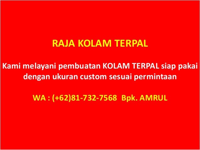 WA 081-732-7568, Jual Kolam terpal Bulat Murah