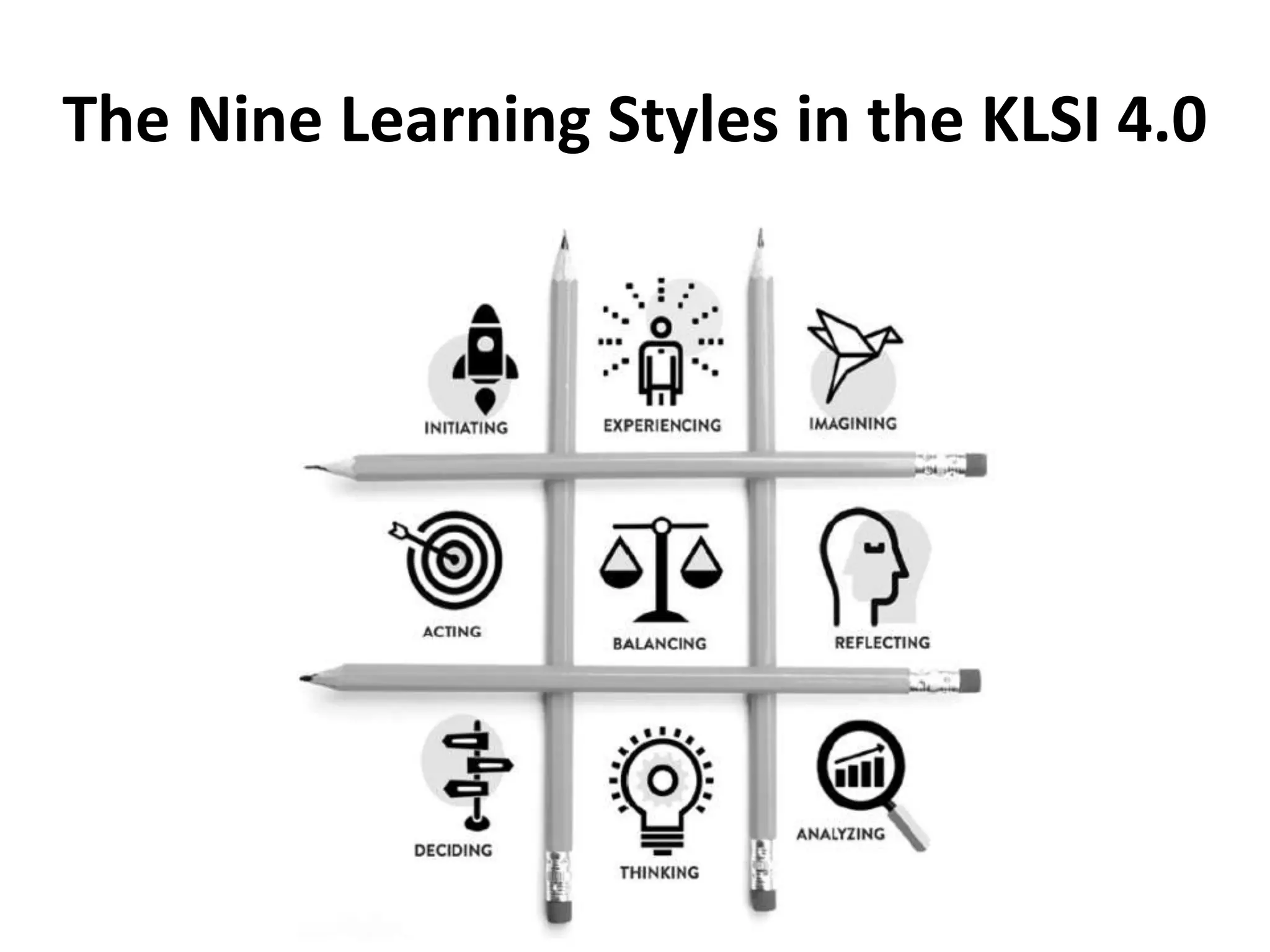 The Nine Learning Styles in the KLSI 4.0
 
