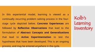 Kolbs-Learning-Inventory-powerpoint presentation | PPTX