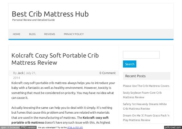 kolcraft crib mattress reviews