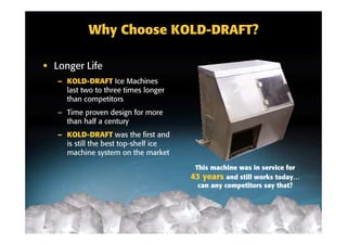 KOLD-DRAFT Commercial Ice Machines Overview | PDF