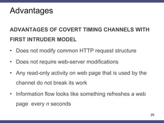 Covert timing channels using HTTP cache headers | PPTX