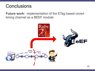 Covert timing channels using HTTP cache headers | PPTX