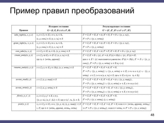 Пример правил преобразований
48
 