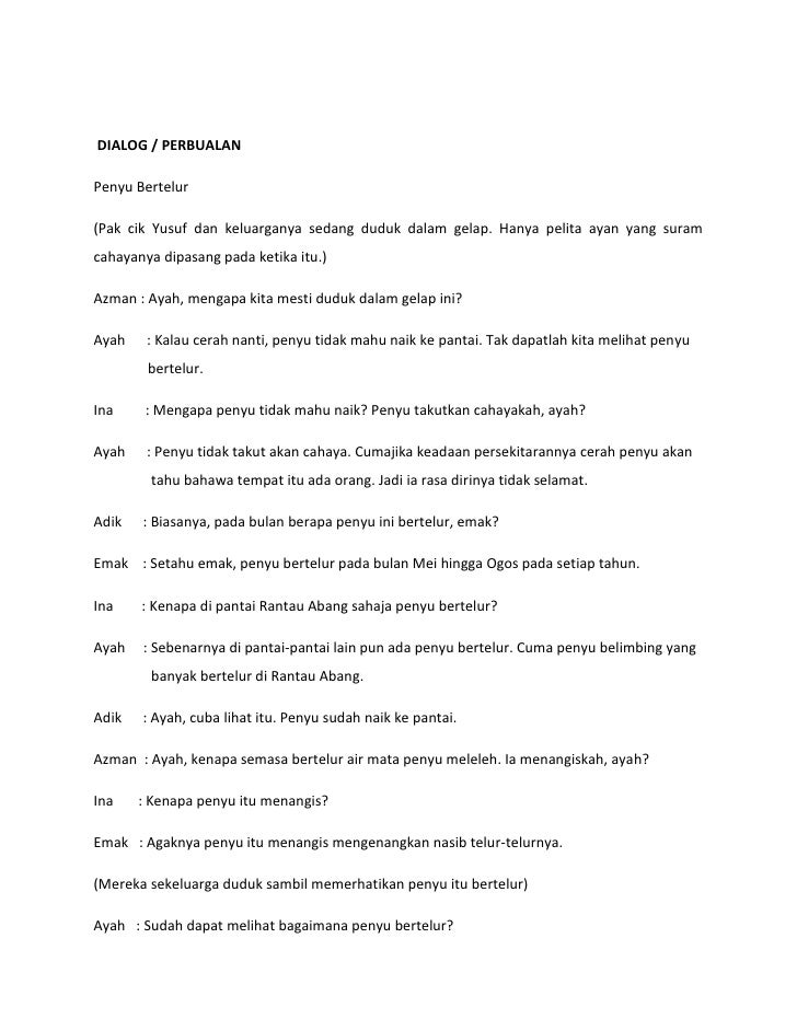 Contoh Dialog Forum Bahasa Melayu - Contoh II