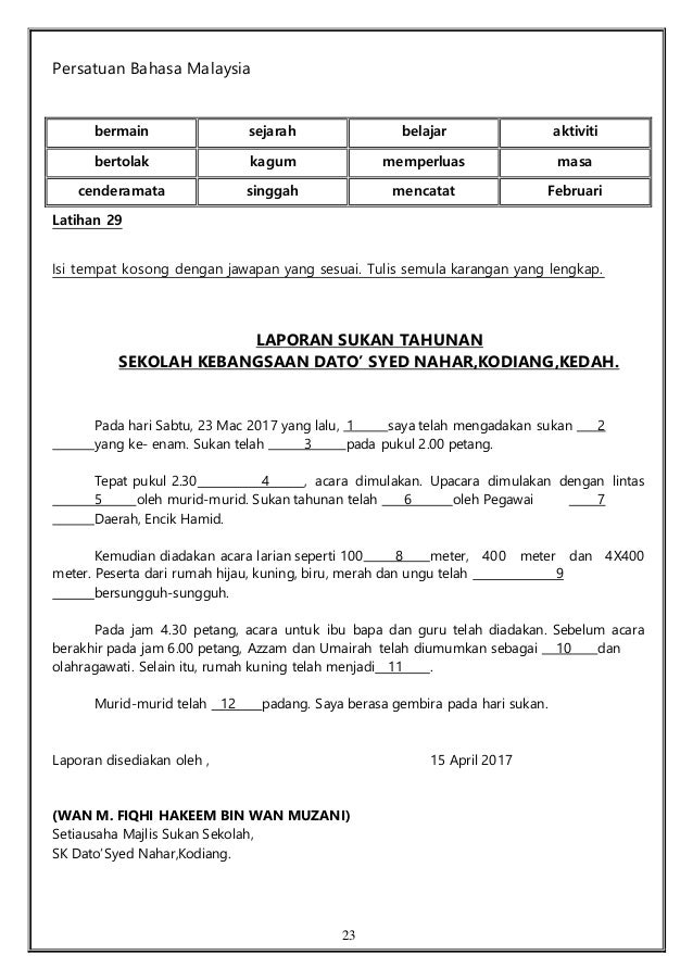 Koleksi Karangan Untuk Murid Galus