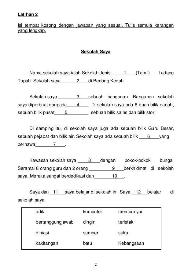 Koleksi Karangan Untuk Murid Lemah