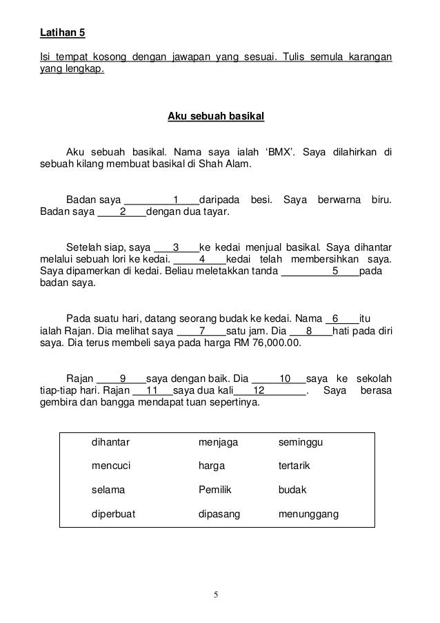Koleksi karangan untuk murid lemah