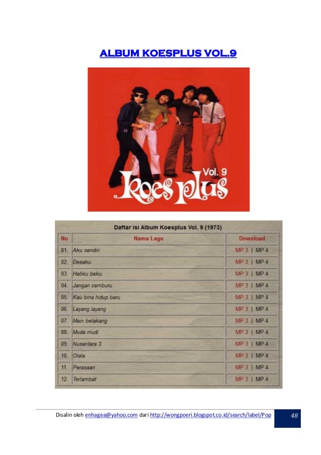 Koleksi Lirik Album Koes Plus Lengkap Enhagea Yahoo Com 2018
