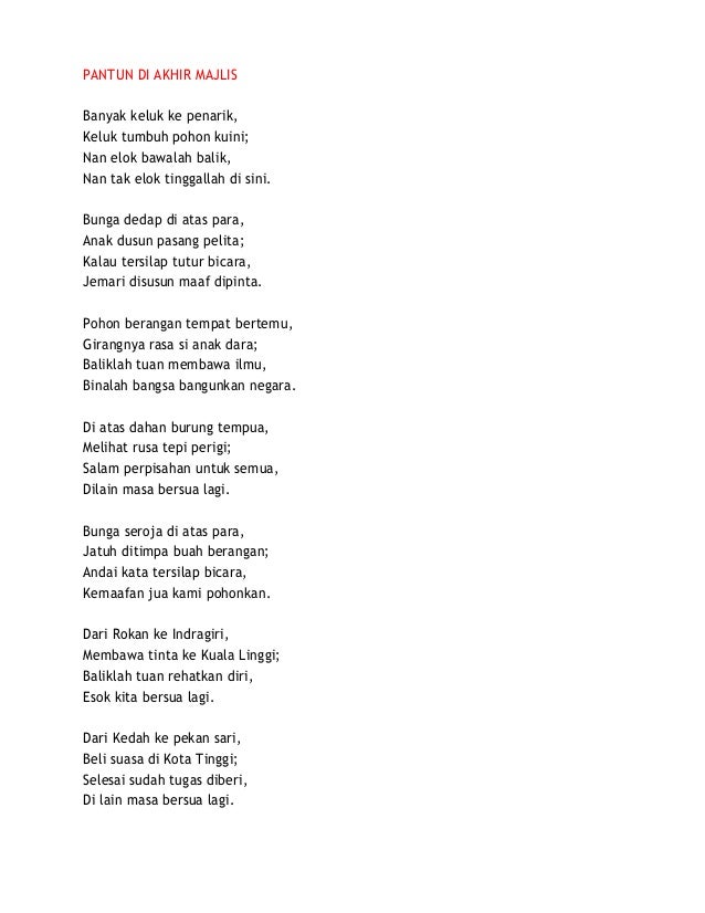 Koleksi pantun majlis