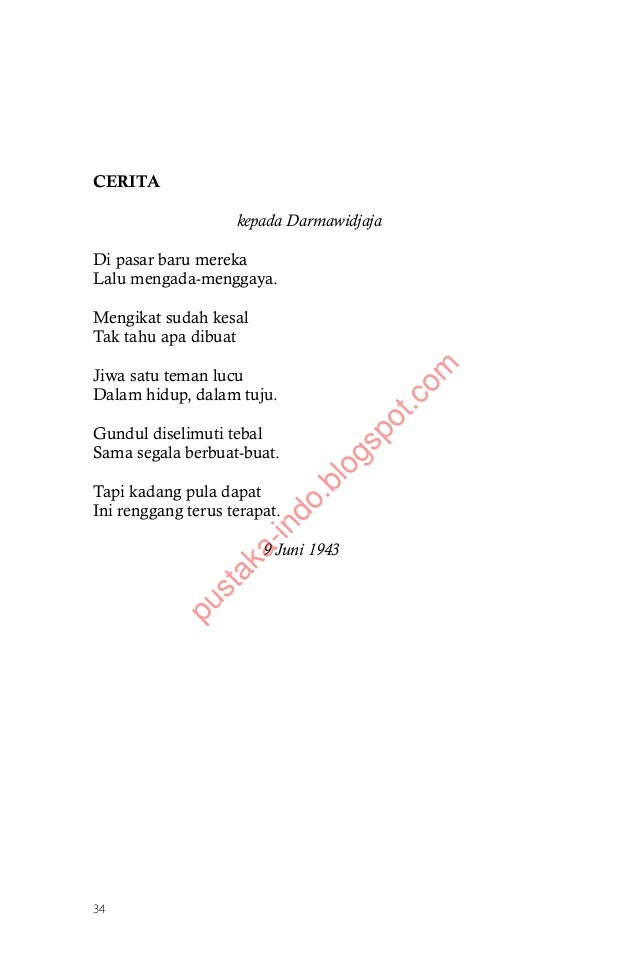 Puisi Chairil Anwar Di Masjid Koleksi Puisi