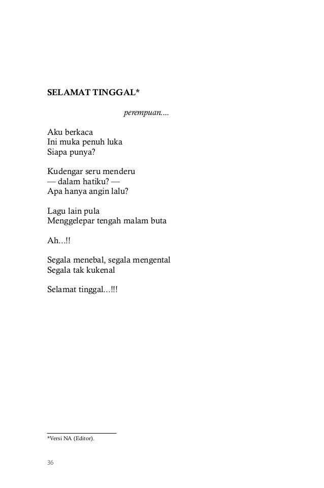 Free Gambar Not Pianika Puisi Aku Chairil Anwar Mang Temon Terupdate by Cikimm